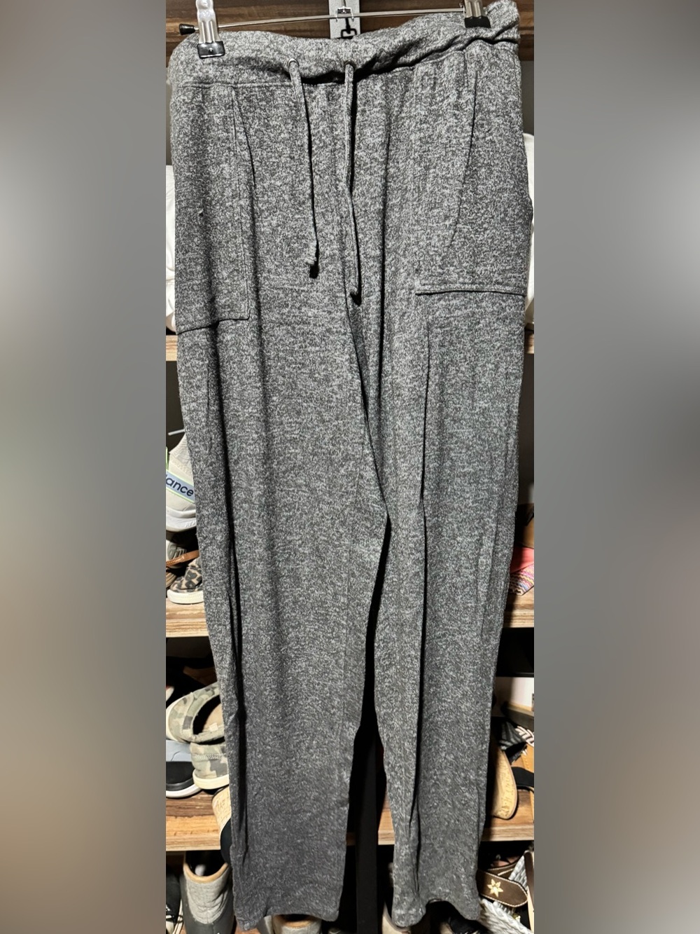 Women's Cozy Gray Drawstring Lounge Pants